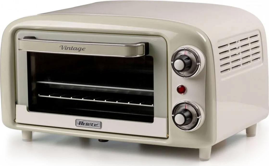 Ariete Vintage Beige 10L 800W - Fornetto Elettrico per Piccoli Spazi