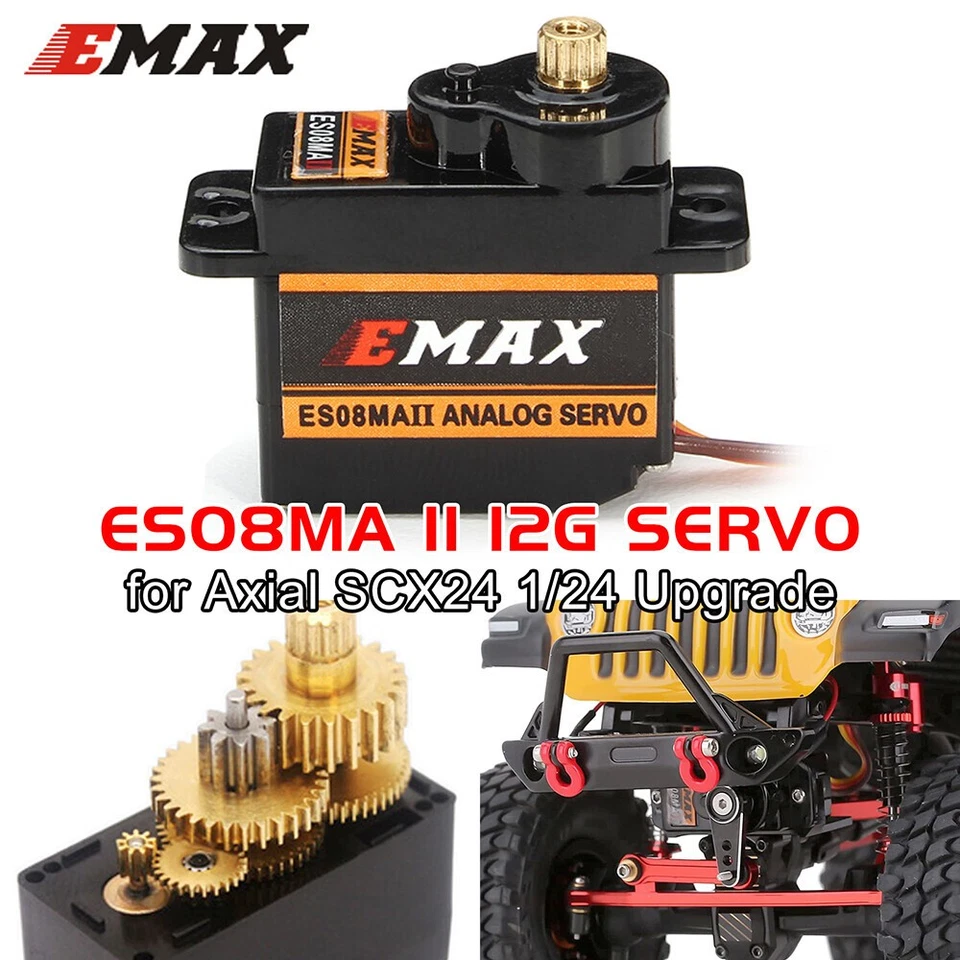 Emax ES08MA II Servo 12g 15T Metal Gear Analog Servo für RC Car Axial SCX24 - Bild 2 von 4
