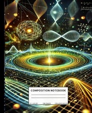 Composition Notebook  College Ruled Journal Quantum Particles and Waveforms in