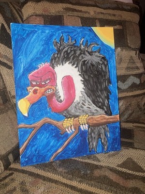 Absolute Original Peter Handcock Painting,   Hot Buzzard   Signed Art 1 Of 1