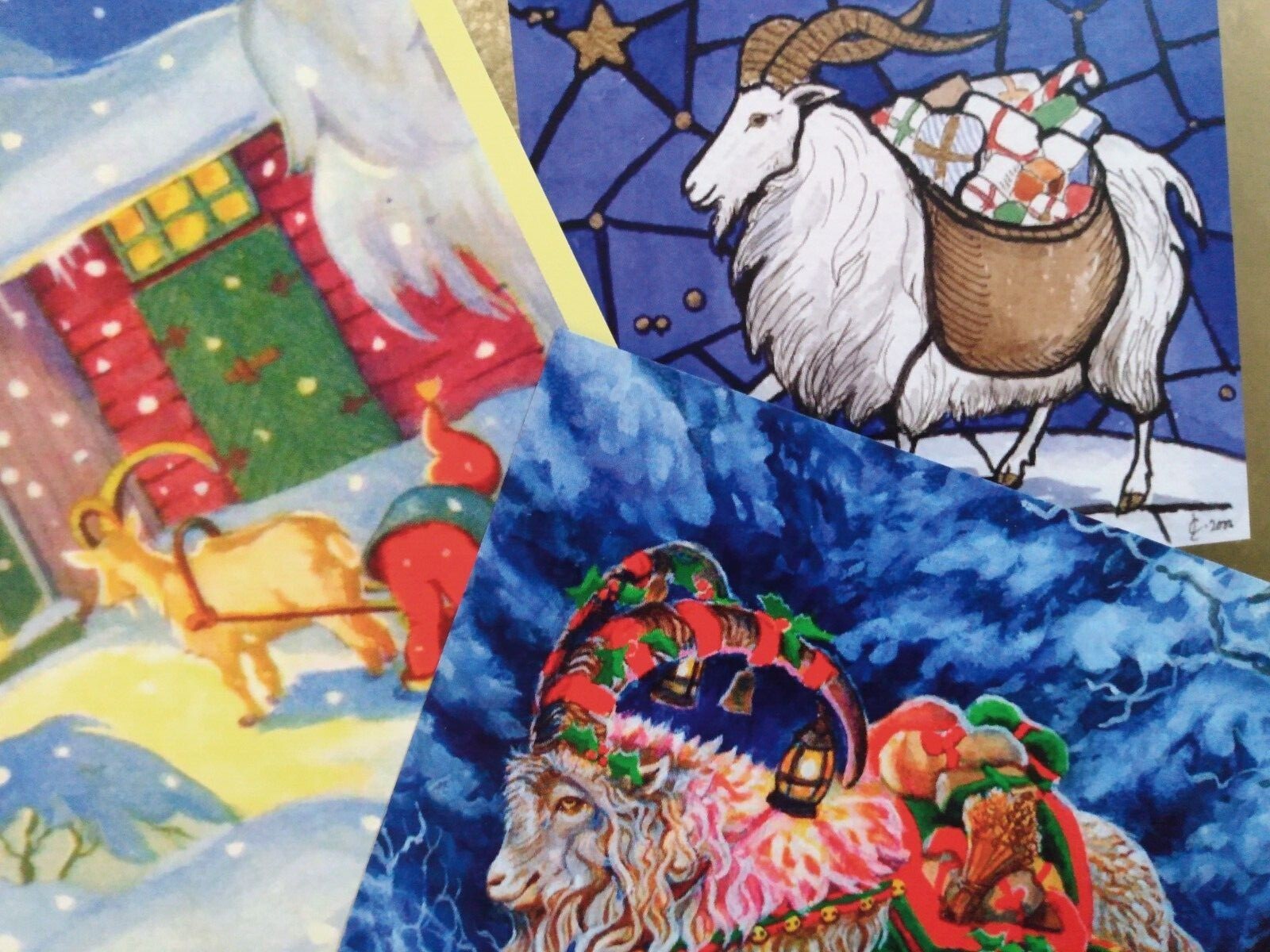 Swedish Christmas Postcards Yule Goat Gavle Goat Krampus 6 Cards eBay