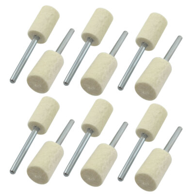 12 Stück Polieren Polieren 3mm Stab 10mm hart zylindrisch Filz Spindeln