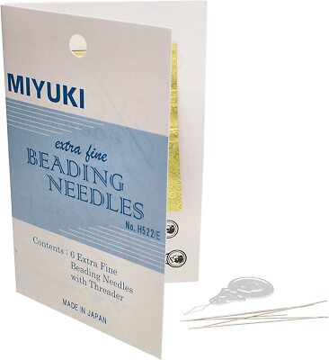 Miyuki Extra Fine Beading Needles - 6 Needles/Pack Plus Threader