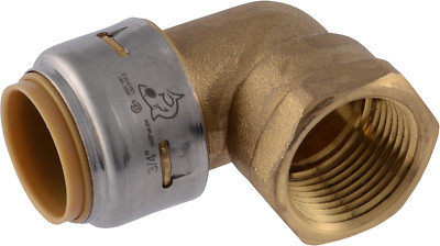 3/4 Inch X 3/4 Inch 90 Degree Female Adapter Elbow, Push to Connect Plumbing Fit