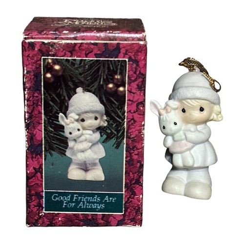 Figurina Momenti Preziosi 1991 Ornamento Natale 524131 I buoni amici sono per sempre
