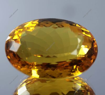 60 kt ZERTIFIZIERTER natürlicher brasilianischer kaiserlicher Topas oval gelb...