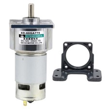 60GA775 DC 12V/24V 35W High Torque Metal Gear with CW/CCW 5-500RPM GearBox Motor