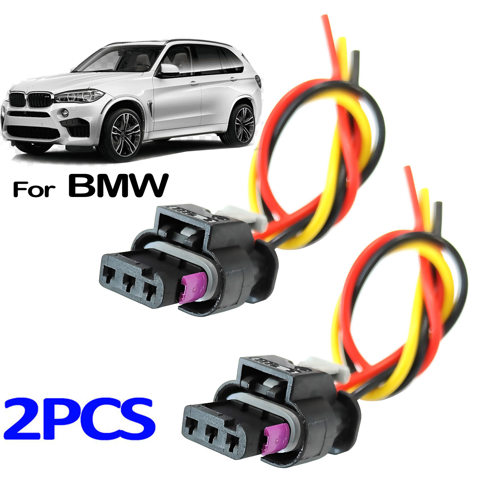 2x CONECTOR SENSOR APARCAMIENTO 3 polos para BMW 1 2 3 4 5 7 Series X1 X3 X5 X6 X7
