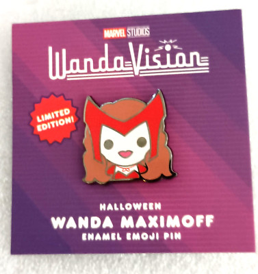100% Soft Marvel Scarlet Witch Halloween LE Enamel Emoji Pin New NOS 2023 MIP
