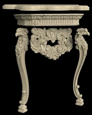 3D STL Models THE WALL TABLE SET 30 for CNC Router Aspire Artcam 3D Printer