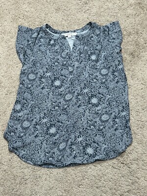 Loft Womens Shirt Size Small Multicolor Floral Print Lightweight Flowy Classic