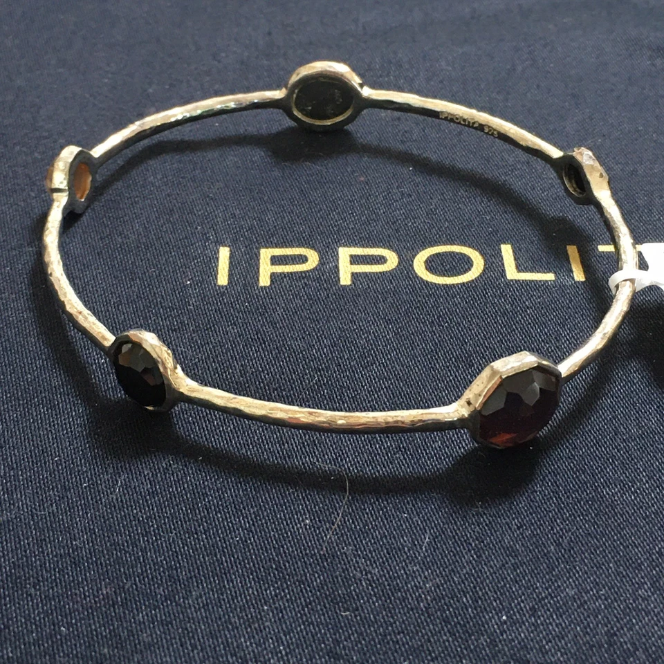 IPPOLITA $395 Rock Candy Wonderland 5 Piedras Plata de Ley 925 Brazalete Pizzelle Foto 3 de 4