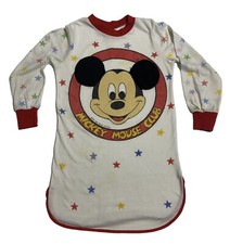 Vintage 70s 80s Mickey Mouse Club Kids Pajama Shirt Sleepwear Nightgown Sz 8