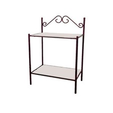 COMODINO IN FERRO BATTUTO RIPIANI IN VETRO VARI COLORI