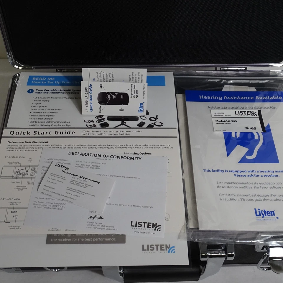 Listen Technologies LS-88 Portable Assistive Assisted ADA Listening System *NEW* - Image 4 of 4