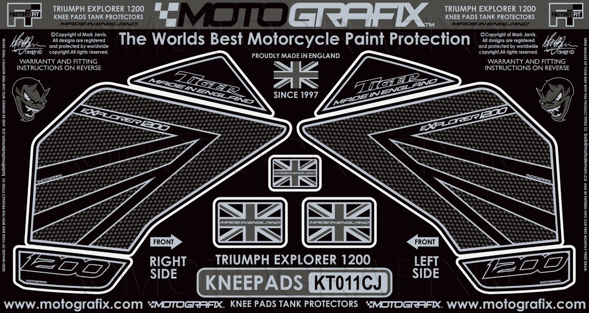 Triumph Tiger Explorer 1200 2012 13 14 15 16 17 Knee Tank Paint