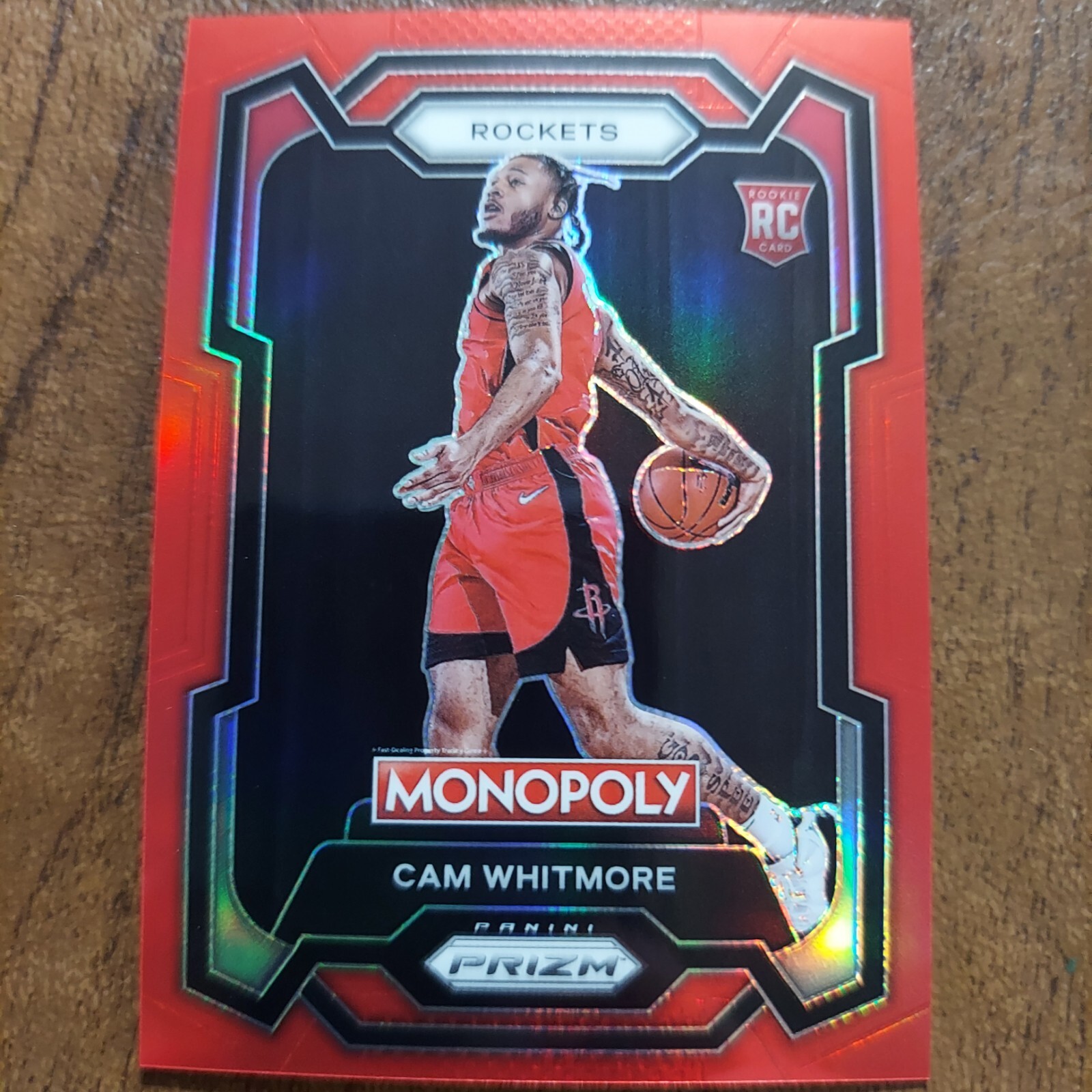 2023-24 Monopoly Prizm CAM WHITMORE Rookie Red Prizm 78/99 Rockets