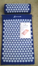 Blue Prosource Fit Acupressure Pillow and Mat Set Muscle Pain Relief