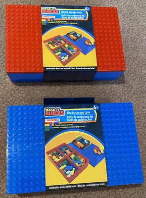 Make It Blocks Storage Case Compatible Fits All Leading Brands lot of 2