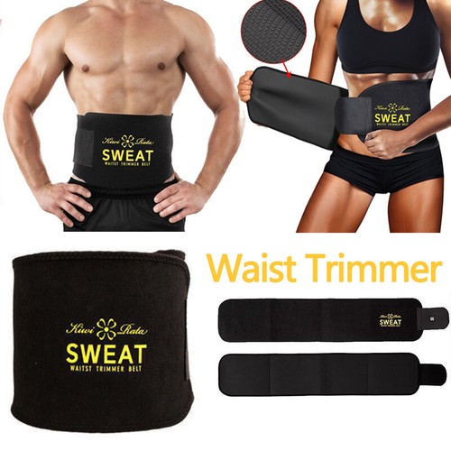 Women Men Waist Trainer Belt Belly Fat Burner Slimming Body Shaper Sweat Band US - 第 1/22 張圖片