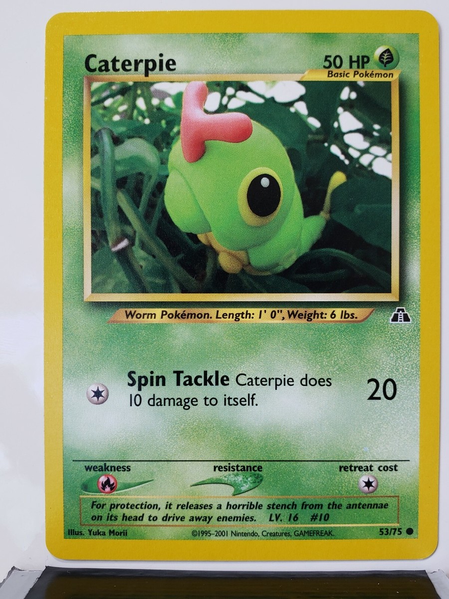 caterpillar pokemon card Caterpie 53/75 NM - Yuka Morii Clay Art