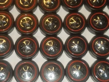 Hot Wheels Redline Red Line WHEEL TIRE Lot of 48 LARGE Cap Style -NICE! 