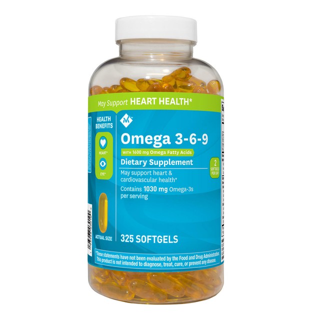 Member's Mark Omega 3-6-9 Dietary Supplement 1600mg 325  (0193968030100)