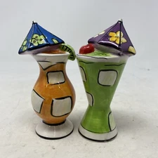 Clay Art Tropical Drink Salt And Pepper Shakers
