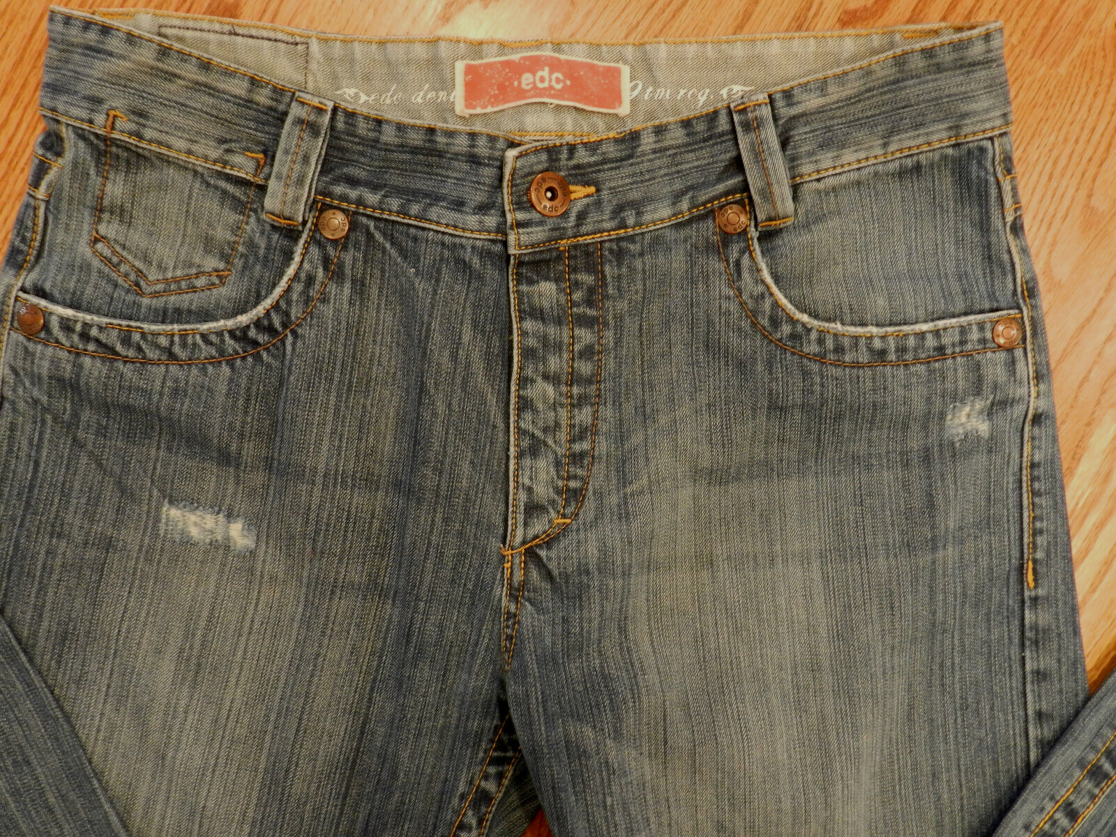 Esprit Men's Distressed Jeans Size W39 x L32.5  EDC CROW style - Very Nice! image 3