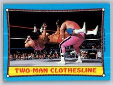 1987 Topps WWF #22 Two-Man Clothesline
