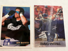 (2) 1996 JEFF BAGWELL CARDS SPORTFLIX # 21 & TOPPS # 380 BASEBALL CARDS (ASTROS)