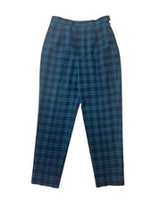 Pendleton 100 Virgin Wool Tartan Plaid Tapered Pants Womens Size 6 Lined USA