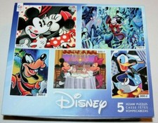 Disney 5 Different Jigsaw Puzzles 2015 Mickey Minnie Mouse Goofy Donald Duck