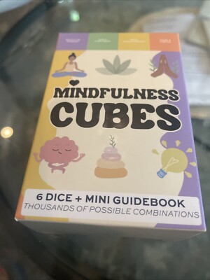 Mindfulness Cubes - 6 Dice Blocks + Mini Guidebook