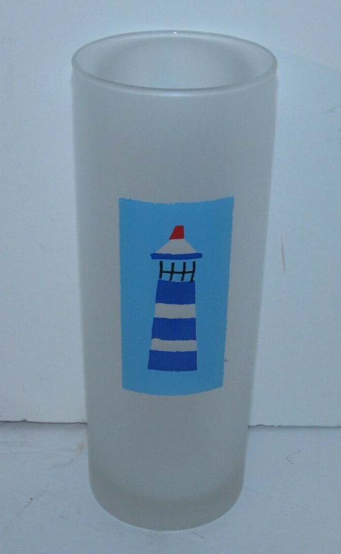 Dartington Designs Frosted Lighthouse Tumbler Drink Glass France eBay