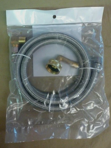 Proflo PFXSD6C60ET Stainless Steel 3/8" X 60" Dishwasher Supply Connector Kit - Picture 2 of 2