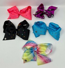 Lot of 5 Authentic JoJo Bows JoJo Siwa Excellent Condition Rainbow, Sequin