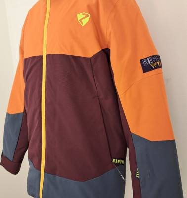 Ziener Junior Skijacke Rot Orange Grau 140 Kids Winter Ski Jacket Red Grey