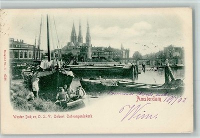 10078789 - Amsterdam Wester Dok en O.L.V. Onbevl Ontvangeniskerk 1902