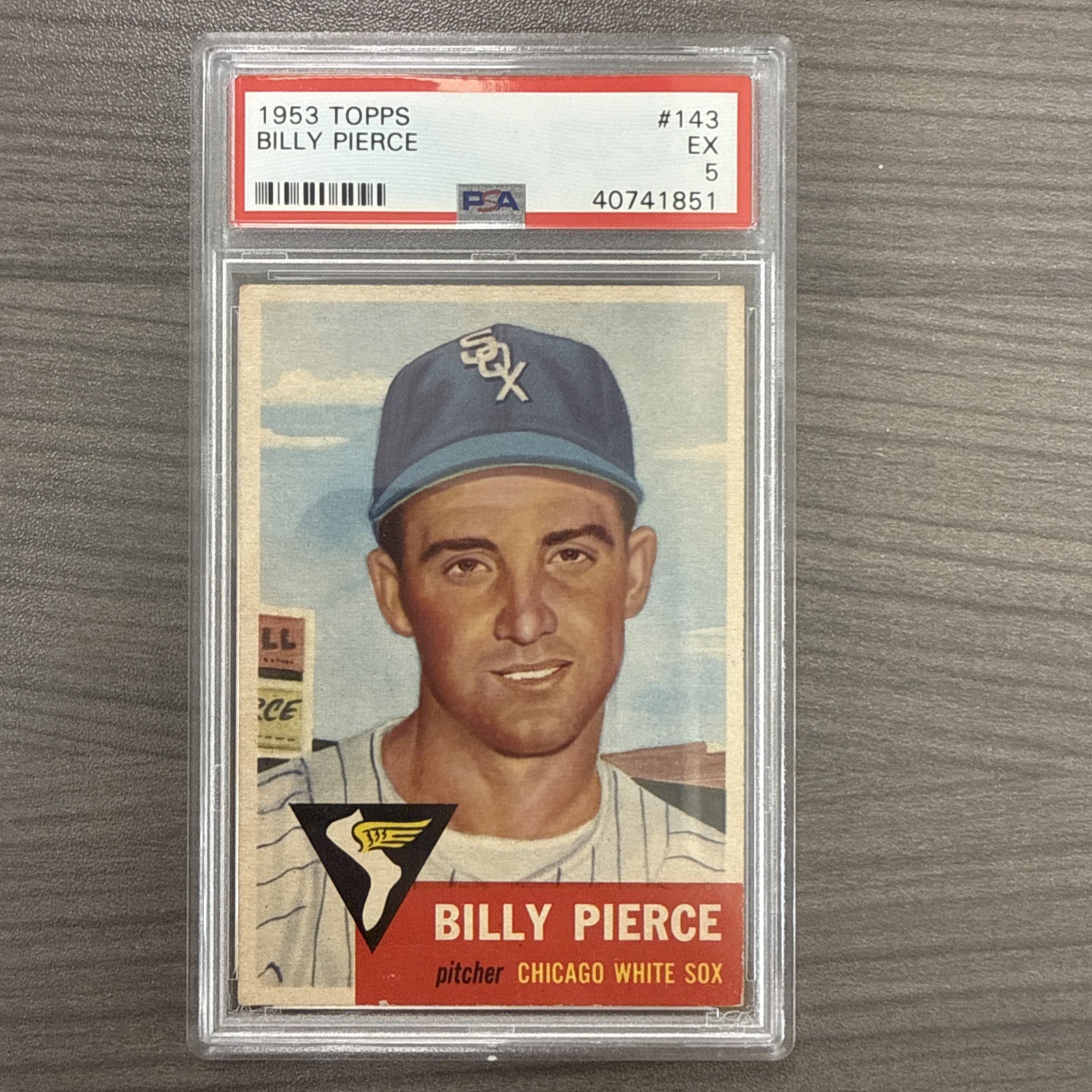 1953 Topps - Billy Pierce #143 Bio Information is White PSA 5