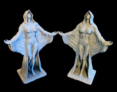 15/28/32mm Scale X2 Goddess Cult Priestess Shrine Statue Scatter Terrain D&D