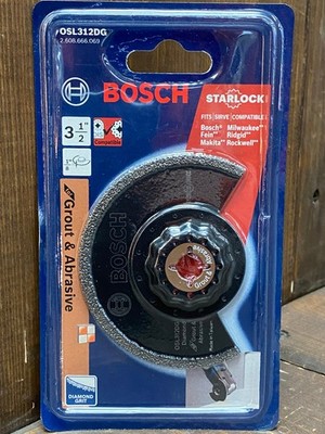 Bosch Starlock 3-1/2'' Semi circle Oscillating Diamond Grit Blade | OSL312DG