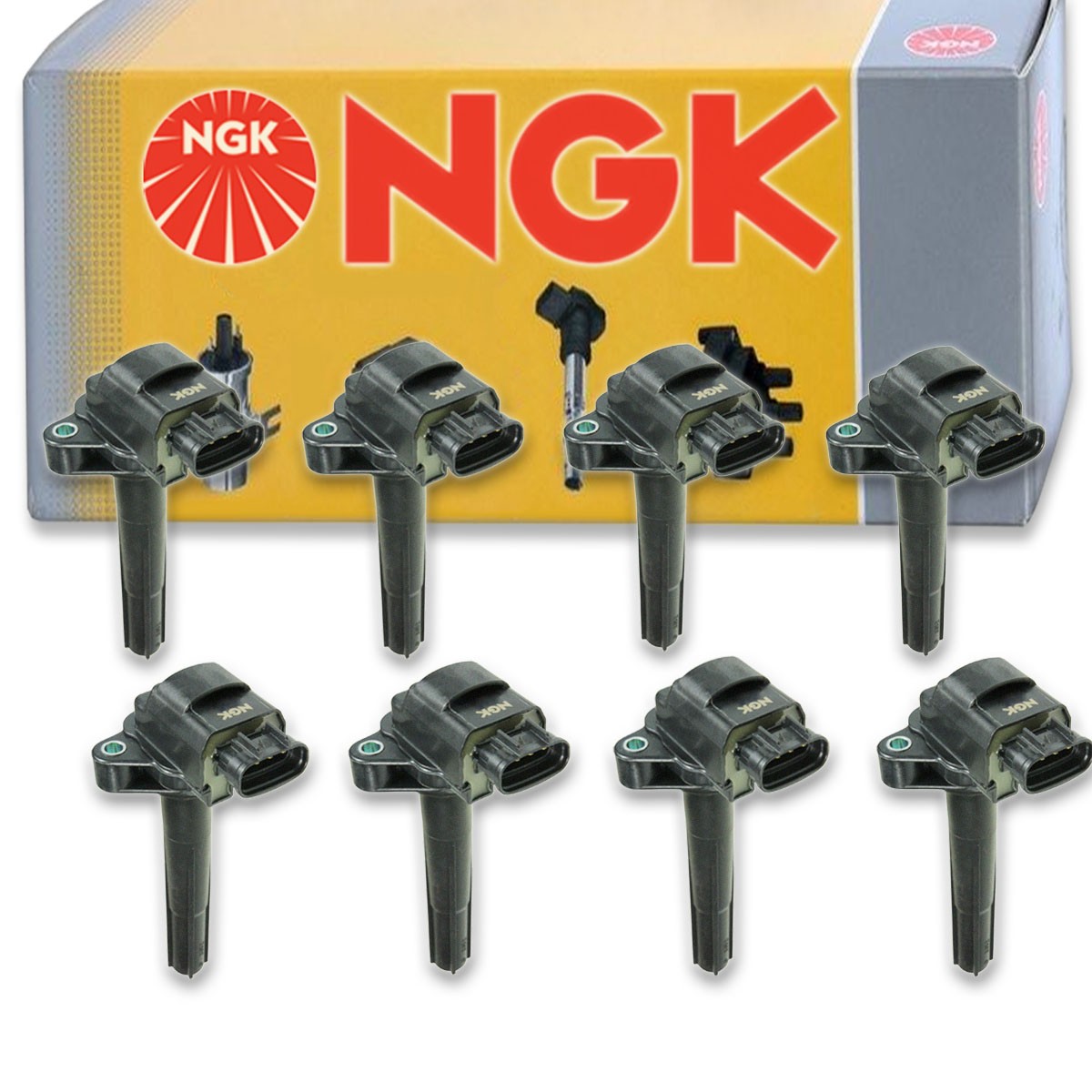 8 pcs NGK Ignition Coil for 1998-2000 Lexus GS400 4.0L V8 - Spark Plug Tune lr