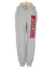 2018 MOSCHINO x H M Gray Logo Print Jogger Pants Sweatpants - S