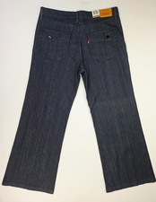 Levi's 32X32 Hi Rise Wide Leg Womens Size 14/32 Blue Denim Logo Tag Jeans NWT