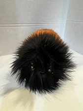 Squishable Mini Woolly Caterpillar Plush 12" Black orange long fur