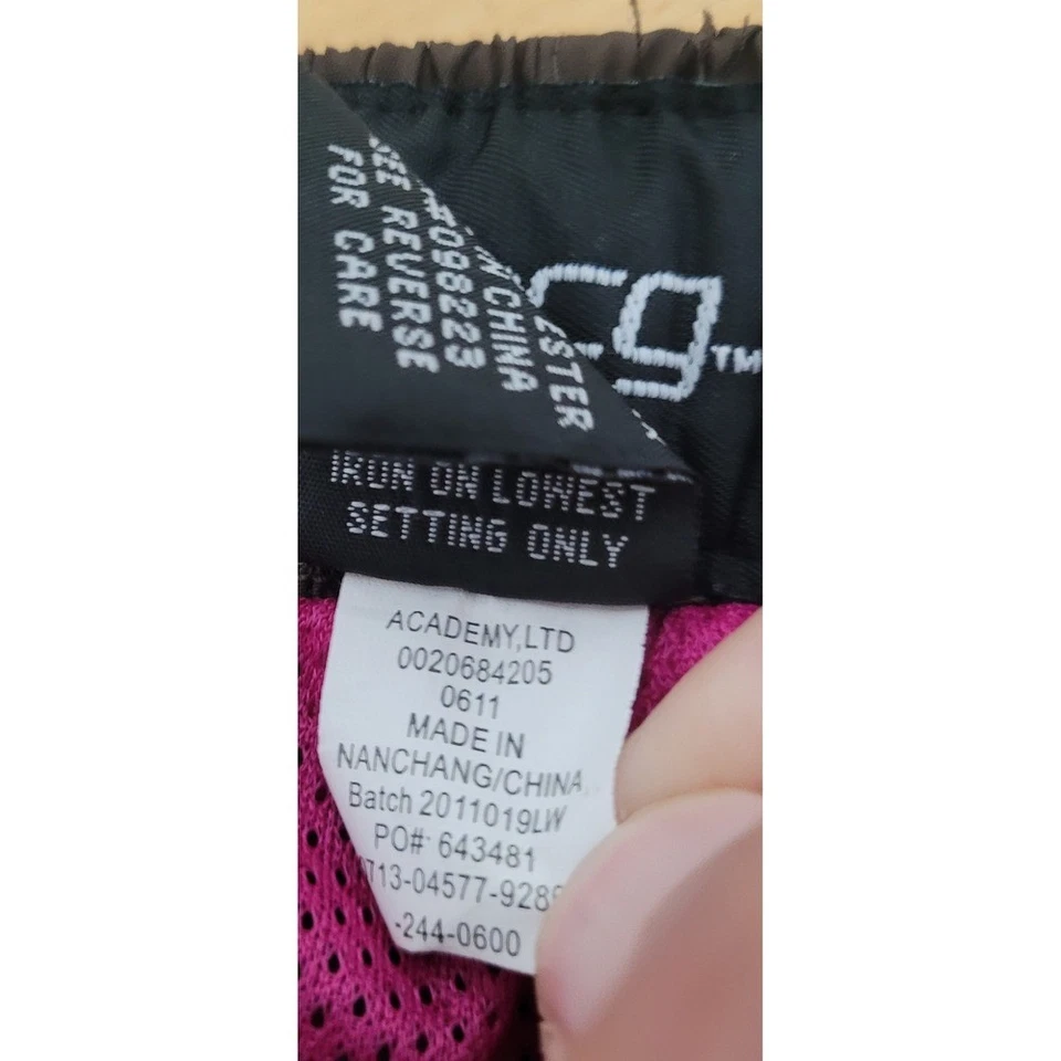 BCG Track Pants Brown Pink Stripe Zip Ankle Athletic Warm Up Pants L Yoga Wear - Image 3 of 4