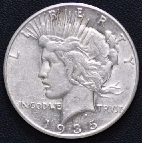 1935-S Peace Dollar Ch AU