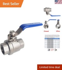3/4" Female NPT Full Port Ball Valve - Durable 316 Stainless Steel, 1000 PSI