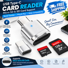 Type C To Micro SD TF Card Reader OTG USB Adapter Converter For Samsung Phone